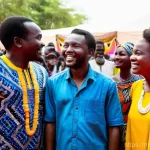 부르키나파소의 문화 정책 및 예술 지원 프로그램 - **Prompt 1: Vibrant FESPACO Film Festival Celebration**
A wide shot capturing the energetic and ...