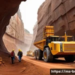 부르키나파소에서 가장 인기 있는 직업 - **Prompt: Modern Gold Mining Operations in Burkina Faso**
An intricately detailed, realistic ima...