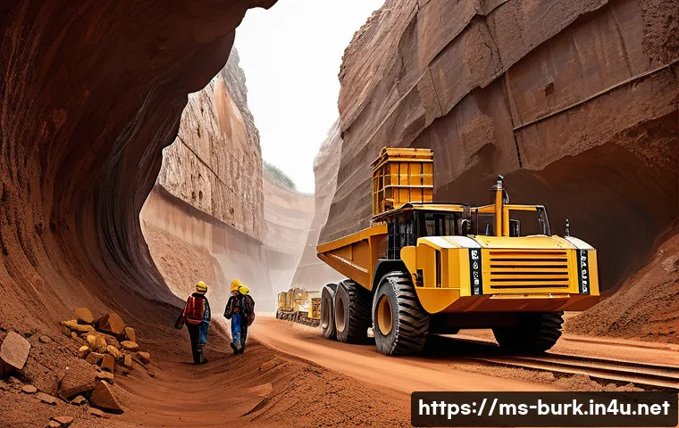 부르키나파소에서 가장 인기 있는 직업 - **Prompt: Modern Gold Mining Operations in Burkina Faso**
An intricately detailed, realistic ima...